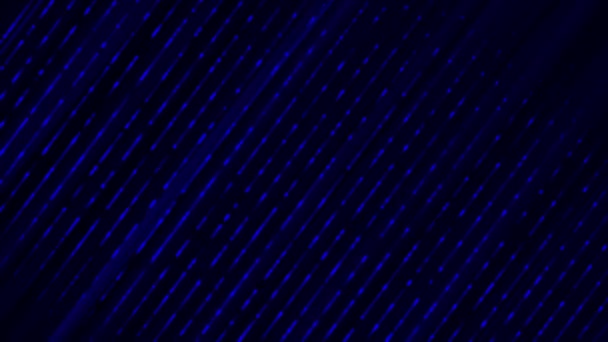 輝く粒子が付いているアニメーションエレガントな青い継ぎ目が無い斜めのライン シンプルな未来的な背景 — ストック動画