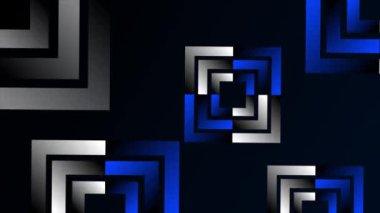 Canlandırılmış mavi ve beyaz gradyan kare element arkaplanı