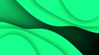 Canlandırılmış Turkuaz rengi 3d dalgalı element arkaplanı