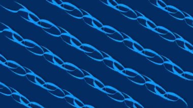 Canlandırılmış mavi renk Metalik zincir şekilli çizgi arkaplanı