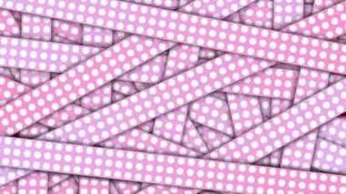 Noktalar şekilli pembe renkli şeritler