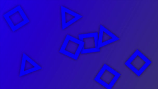 Анімований Синій Колір Рухома Форма Фону — стокове відео