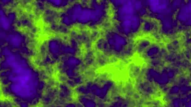 Animado Púrpura Verde Color Cambiante Meneo Textura Nube Fondo — Vídeos de Stock