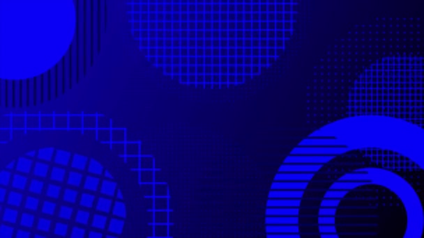 Animowany Niebieski Kolor Wielu Okrągłych Kształtów Tło Elementu — Wideo stockowe