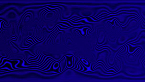 Animado Abstrato Ondulado Listrado Azul Cor Madeira Texturizado Fundo — Vídeo de Stock
