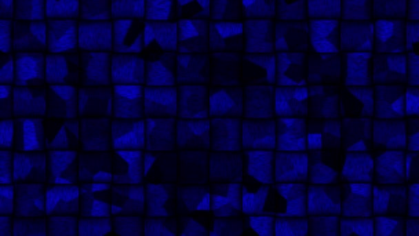 Animált Fekete Kék Mozgó Mozaik Csempe Minta Háttér — Stock videók