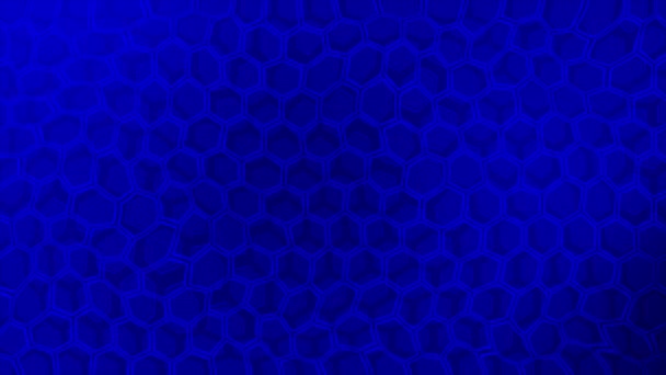 Animerade Wiggling Blå Färg Hexagon Mönster Bakgrund — Stockvideo