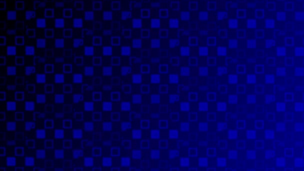 Animado Azulejo Hexagonal Espelhamento Azul Cor Quadrado Padrão Fundo — Vídeo de Stock