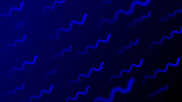 Geanimeerde Blauwe Kleur Squiggly Lijn Patroon Achtergrond — Stockvideo