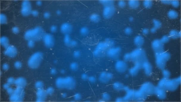 Animado Royal Azul Cor Vidro Morfismo Agitando Partículas Fundo — Vídeo de Stock