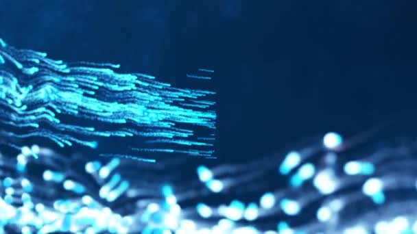 Κινούμενα Σωματίδια Βασιλικού Μπλε Χρώματος Μετακίνηση Zig Zag Φόντο Τρόπο — Αρχείο Βίντεο