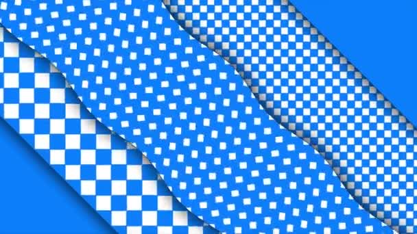 Tiras Diagonales Animadas Color Azul Real Movimiento Con Patrones Forma — Vídeos de Stock
