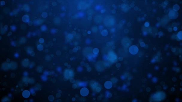 Animado Elegante Real Azul Cor Movimento Partículas Fundo — Vídeo de Stock