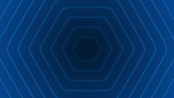 Animerad Kunglig Blå Färg Hexagon Form Upprepa Mönster Enkel Bakgrund — Stockvideo