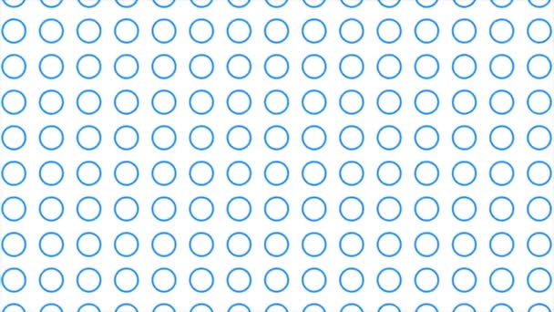 Κινούμενα Σχέδια Απλό Και Κομψό Φόντο Κίνηση Βασιλικό Μπλε Κύκλους — Αρχείο Βίντεο
