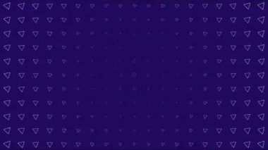 Dairesel model arka planında hareket eden koyu mavi rengin farklı geometrik şekilleri