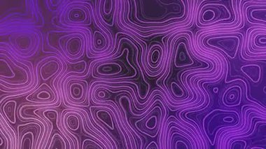 Animasyon mor renk soyut deseni ve şekil değiştirme çizgisi topografik harita olarak