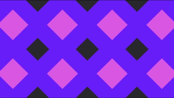 アニメーション ピンクとダークブルーの色の移動と幻想 正方形の背景を作成する — ストック動画