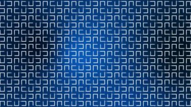 Canlandırılmış geometrik şekiller kare desen üzerinde Royal mavi arkaplan, dijital şekiller arkaplan