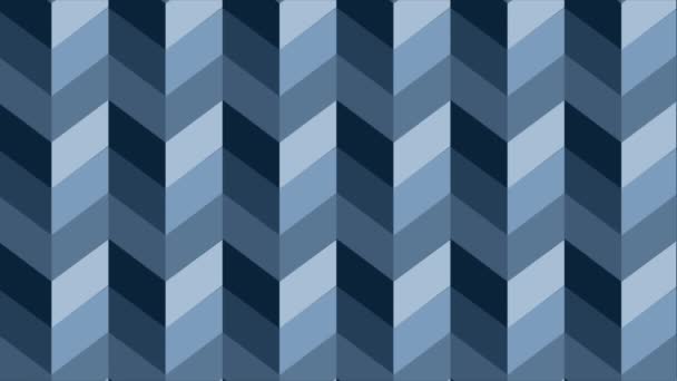 Animated Royal Blue Simple Zig Zag Pattern Seamless Background Moving — Stock Video