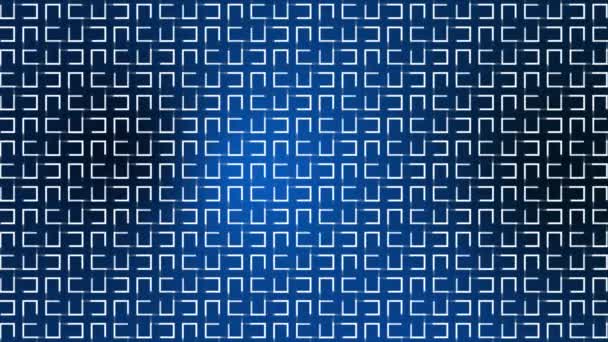 Animowane Ruchome Kształty Geometryczne Kwadratowy Wzór Niebieskim Tle Royal Cyfrowe — Wideo stockowe