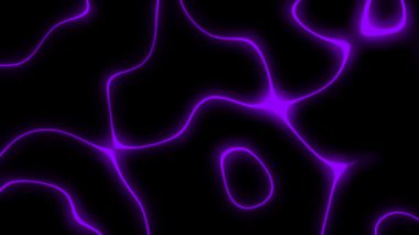 Animasyon Mor Parlak neon soyut desen minimum geometrik bilim-kurgu fütüristik teknoloji arka planı