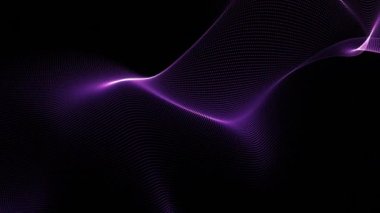 Animasyon Soyut Parlak Çizgi Parçacıkları koyu arkaplanı sallıyor. Soyut desenli ileri teknoloji Parçacıklar Arkaplanı