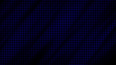 Canlandırılmış Soyut dinamik Mavi ızgara arka planı. Çapraz hareket dalgaları koyu arkaplan