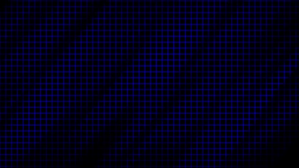 Animado Abstracto Dinámico Azul Cuadrícula Fondo Ondas Movimiento Diagonal Fondo — Vídeo de stock
