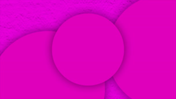 Animovaná Růžová Barva Kruhový Prvek Pozadí — Stock video
