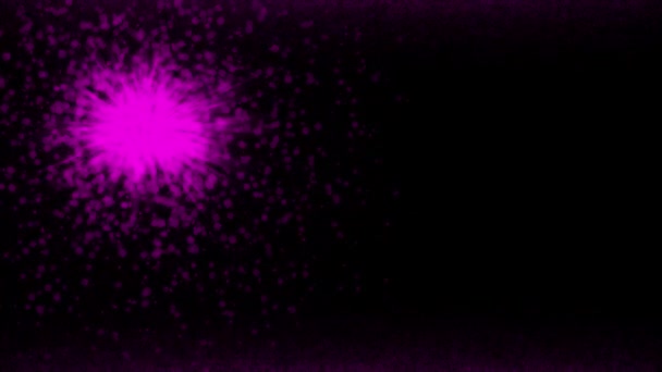 Animado Brilhante Rosa Raios Luz Fundo Partículas Cubo — Vídeo de Stock