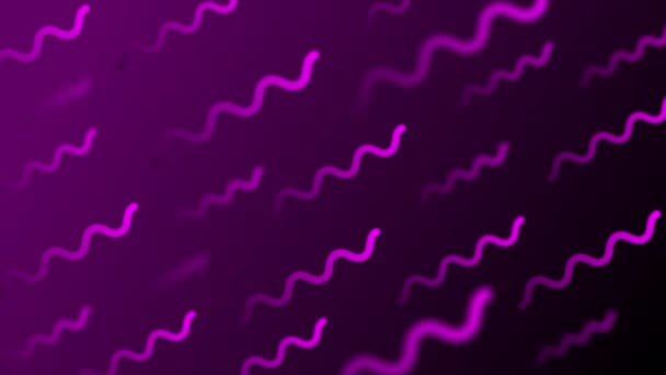 Animierte Rosa Farbe Verschnörkelten Linienmuster Hintergrund — Stockvideo