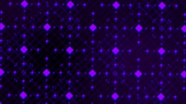 Canlandırılmış Mor renk titreşen kare şekilli dijital soyut arkaplan