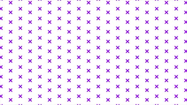 Animated Purple Color Rotating Sign Pattern Background — Stock Video