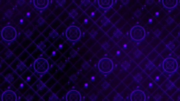 Color Púrpura Animado Parpadeando Forma Circular Fondo Abstracto Digital — Vídeo de stock