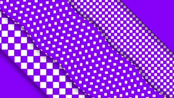 Animated Moving Purple Farbe Diagonalstreifen Mit Rautenmuster Hintergrund — Stockvideo