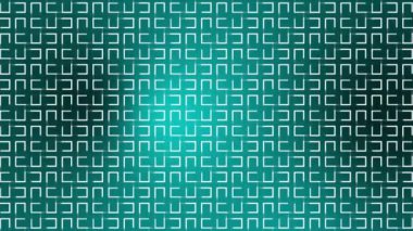 Canlandırılmış geometrik şekiller kare desen üzerinde Cyan arkaplan, dijital şekiller arkaplan