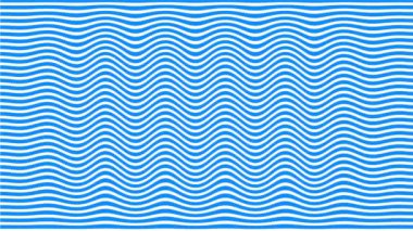 Canlandırılmış Kraliyet mavi ve beyaz dalgalı çizgiler minimum arkaplan, çizgili su dalgası hareketi