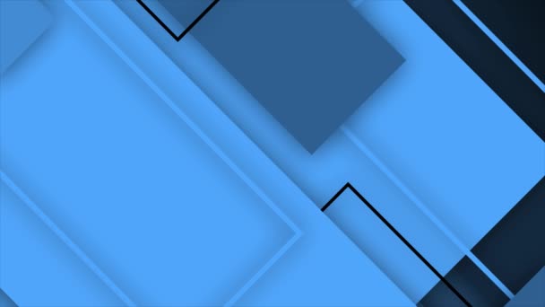 Animado Royal Color Azul Diagonal Movimiento Rectangular Caja Fondo Profesional — Vídeos de Stock