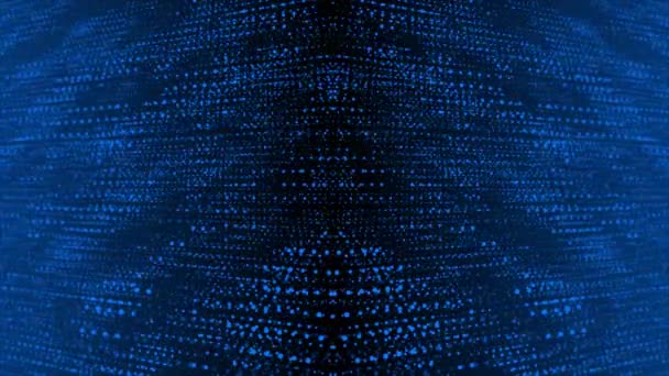 Animé Couleur Bleue Royale Abstraite Futuriste Fond Technologie Cyberspatiale Particules — Video
