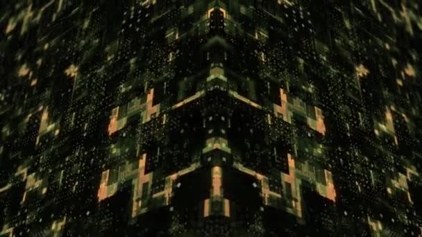 アニメーションオリーブグリーン抽象技術未来サイバースペースの背景 Sf技術の背景 — ストック動画