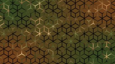 Altıgen desenli animasyonlu renkli bilim kurgu teknolojisi geçmişi