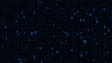 Koyu mavi renkli toz parçacıkları yayarken canlandırılmış arkaplan