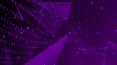 Canlandırılmış mavi renk hareketli parçacıklar arka planı