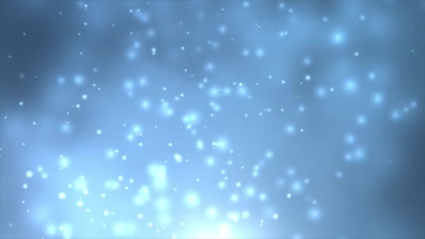 Animado Branco Brilhante Partículas Fundo Azul Royal Brilho Partículas Brilhante — Vídeo de Stock