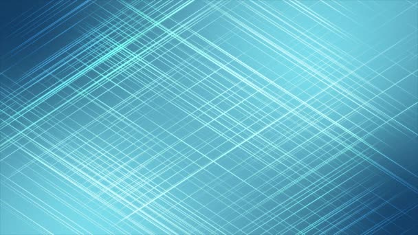 Animated Cool Criss Cross Blue Lines Moving Elegant Background Diagonal — Stock Video