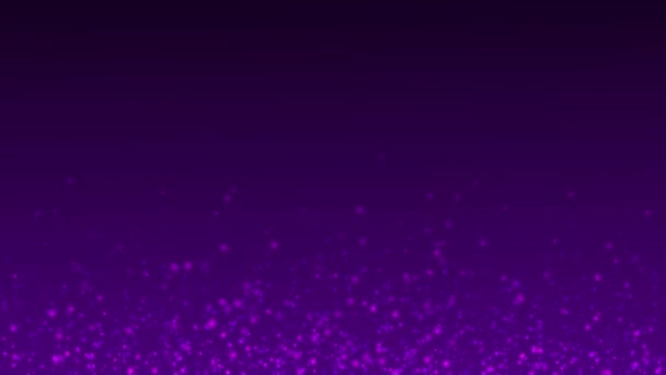 Animado Color Púrpura Emitiendo Partículas Polvo Fondo — Vídeo de stock