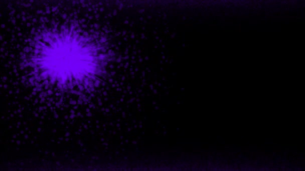 Rayons Lumineux Violets Animés Fond Particules Cubiques — Video