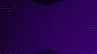 Dalgalı parçacıkların arka planına sahip canlı Mor renkli dalgalı çizgiler