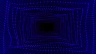 Canlandırılmış mavi renk 3d dikdörtgen ağ oynatma efekti arka planı